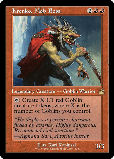 Krenko, Mob Boss (Retro Frame) [RVR-335] - [Ravnica Remastered] (English)
