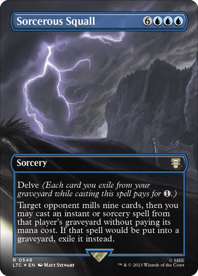 Sorcerous Squall (Borderless) (Surge Foil) [LTC-548] - [Commander: The Lord of the Rings: Tales of Middle-earth] (English)