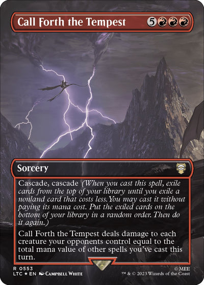 Call Forth the Tempest (Borderless) (Surge Foil) [LTC-553] - [Commander: The Lord of the Rings: Tales of Middle-earth] (English)