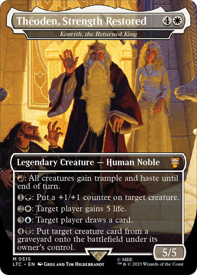 Theoden, Strength Restored - Kenrith, the Returned King (Borderless) [LTC-515] - [Commander: The Lord of the Rings: Tales of Middle-earth]