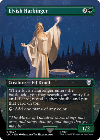 Elvish Harbinger (Borderless) [LTC-527] - [Commander: The Lord of the Rings: Tales of Middle-earth] (English)
