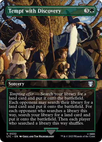 Tempt with Discovery (Borderless) [LTC-532] - [Commander: The Lord of the Rings: Tales of Middle-earth] (English)