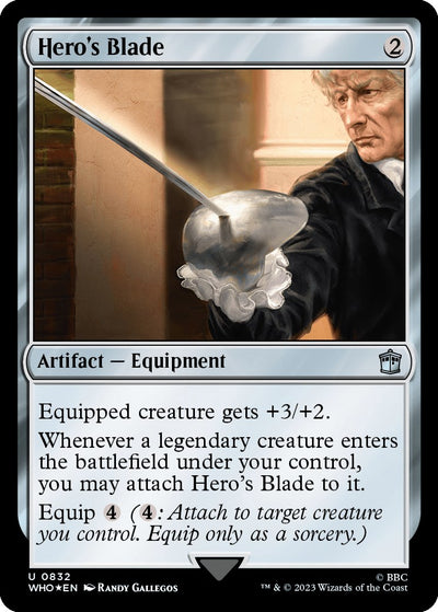 Hero's Blade (Surge Foil) [WHO-832] - [Universes Beyond: Doctor Who] (English)
