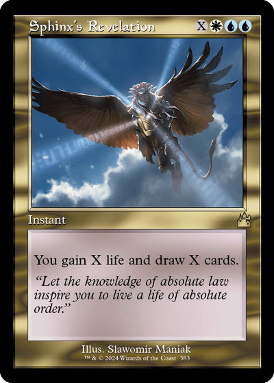 Sphinx's Revelation (Retro Frame) [RVR-383] - [Ravnica Remastered] (English)