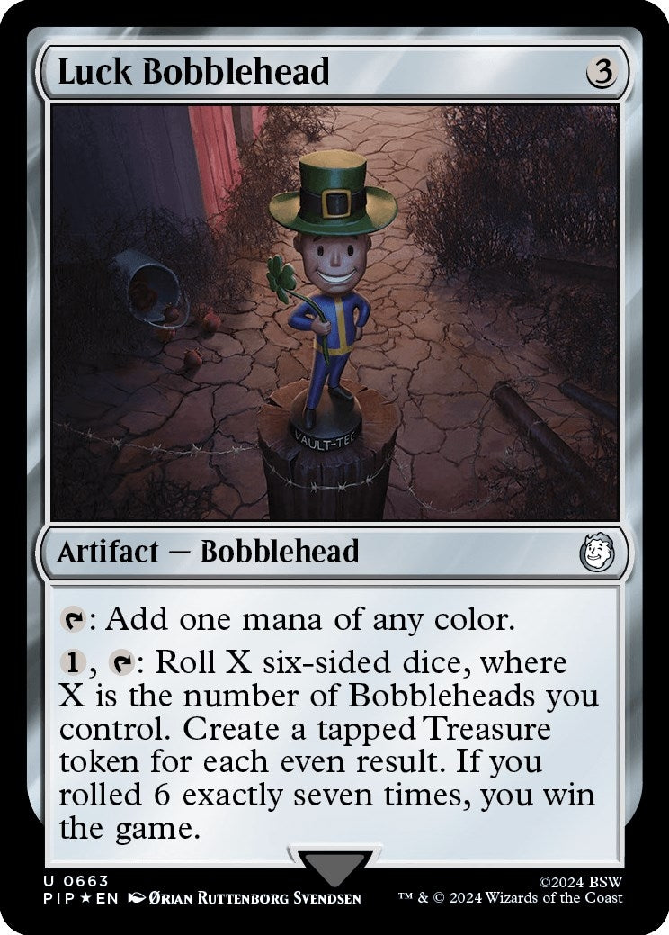 Luck Bobblehead (Surge Foil) (663) (Universes Beyond: Fallout)