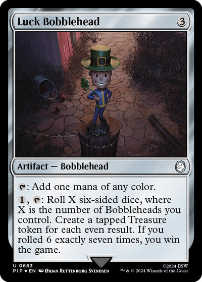 Luck Bobblehead (Surge Foil) [PIP-663] - [Universes Beyond: Fallout]