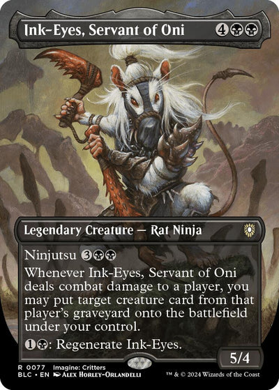 Ink-Eyes, Servant of Oni (Borderless) [BLC-77] - [Commander: Bloomburrow] (English)
