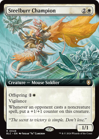 Steelburr Champion (Extended Art) [BLC-48] - [Commander: Bloomburrow] (English)