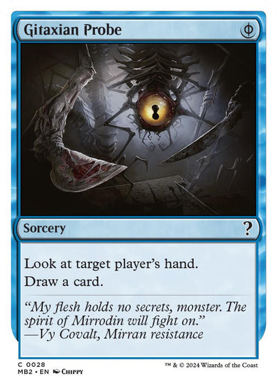 Gitaxian Probe (White Border) [MB2-28] - [Mystery Booster 2]