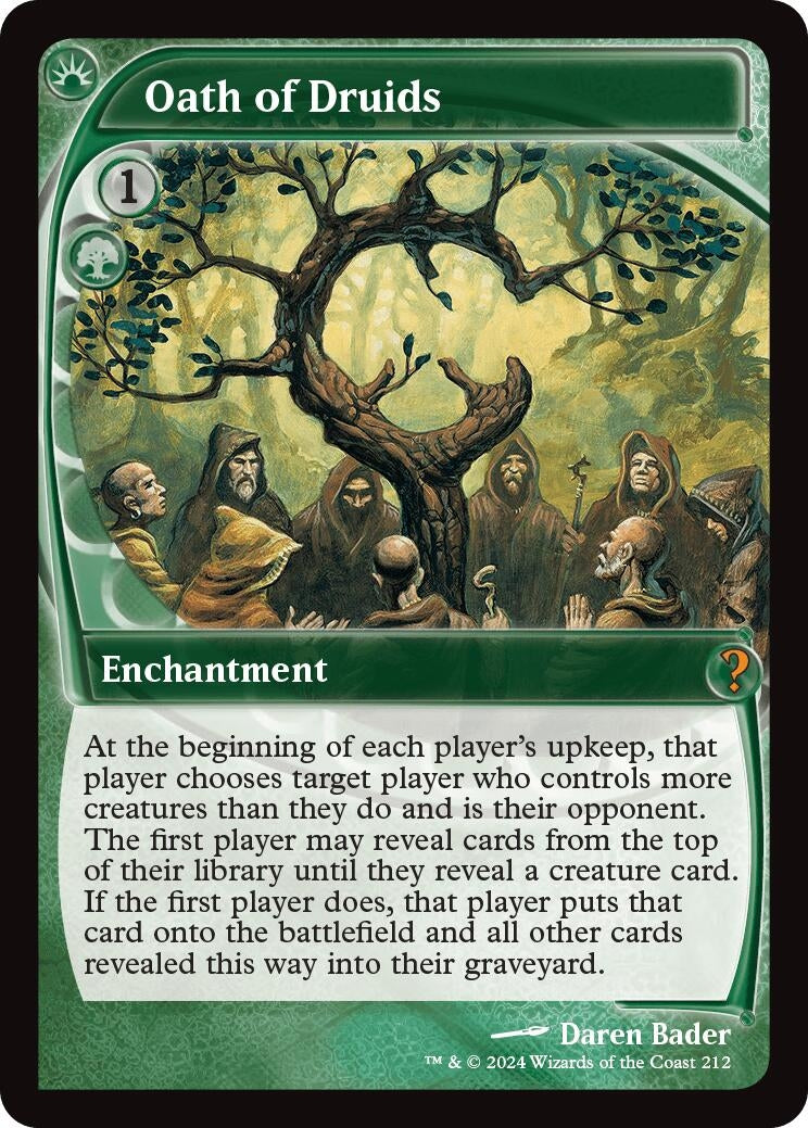 Image for Oath of Druids (Future Sight) (212) [Mystery Booster 2] - Magic: The Gathering