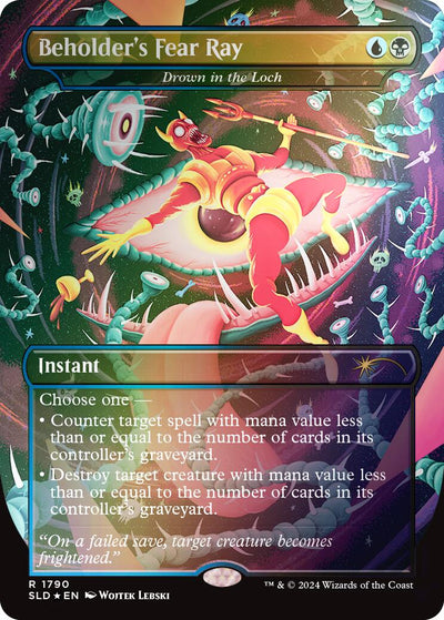 Beholder's Fear Ray - Drown in the Loch (Rainbow Foil) [SLD-1790] - [Secret Lair Drop Series] (English)
