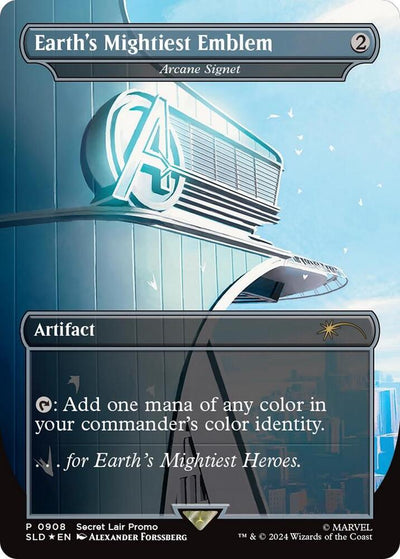 Secret Lair x Marvel: Arcane Signet as "Earth's Mightiest Emblem" - Rainbow Foil Edition