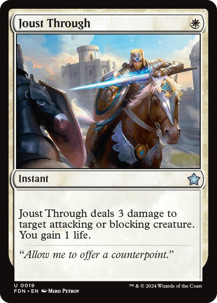 Image for Joust Through (19) [Foundations] - Magic: The Gathering