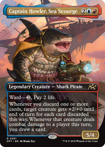 Captain Howler, Sea Scourge (Borderless) [DFT-361] - [Aetherdrift] (English)