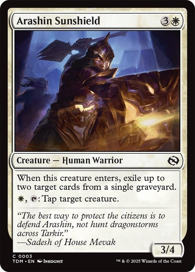 Arashin Sunshield (3) (Tarkir: Dragonstorm)