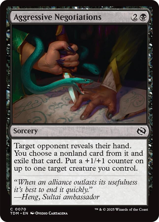 Aggressive Negotiations (70) (Tarkir: Dragonstorm)