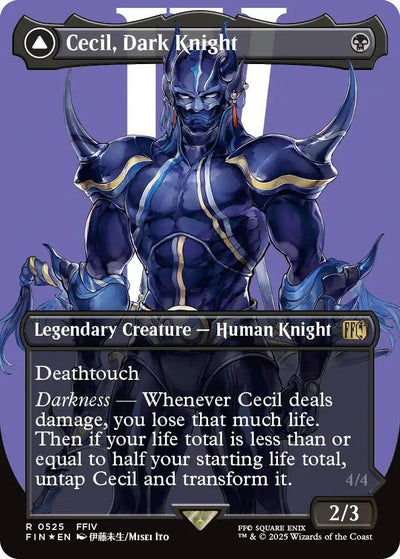 Cecil, Dark Knight (Borderless) (Surge Foil) (525) [FINAL FANTASY]
