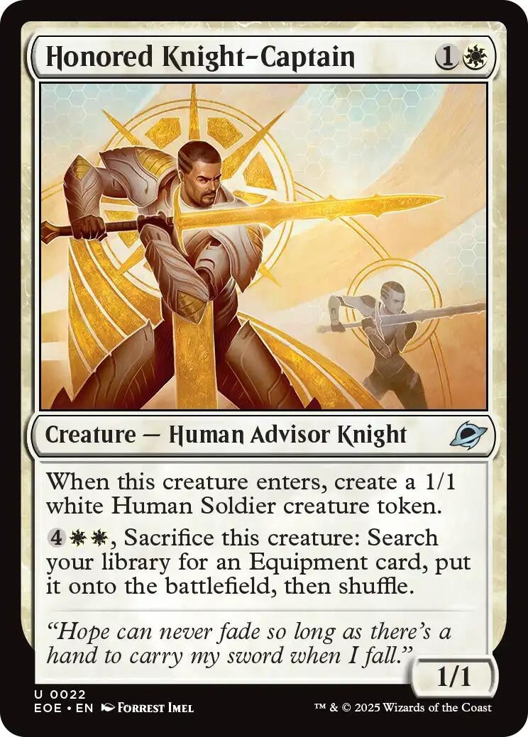 Honored Knight-Captain (22) [Edge of Eternities]