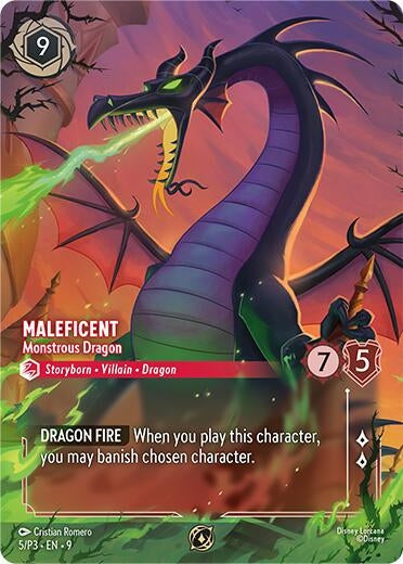 Image for Maleficent - Monstrous Dragon (Store Championship) (5) [Disney Lorcana Promo Cards] - Disney Lorcana