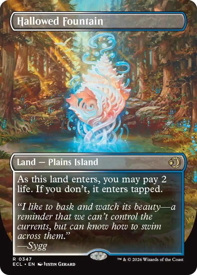 Image for Hallowed Fountain (Borderless) (347) [Lorwyn Eclipsed] - Magic: The Gathering