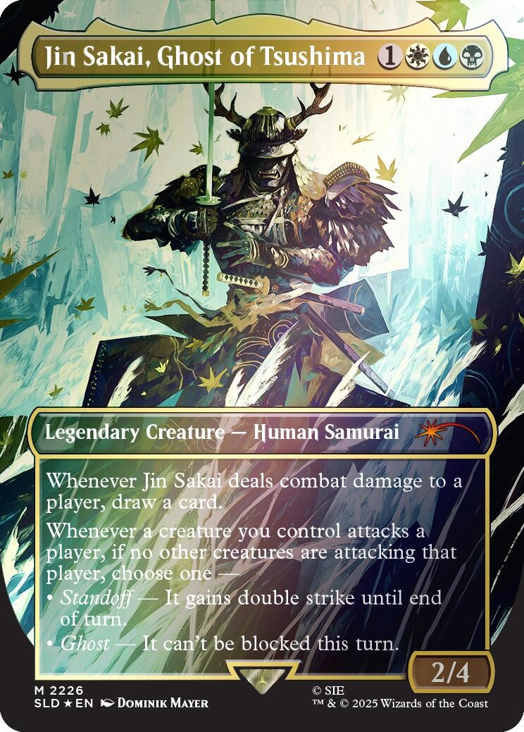Jin Sakai, Ghost of Tsushima (Rainbow Foil) (2226) [Secret Lair Drop Series]