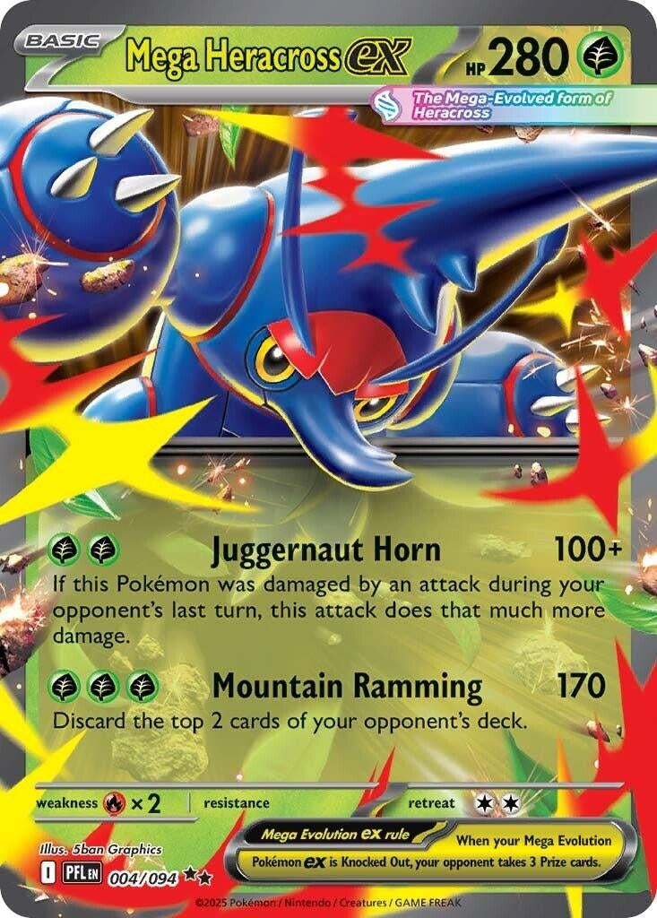 Image for Mega Heracross ex (004/094) [ME02: Phantasmal Flames] - Pokemon