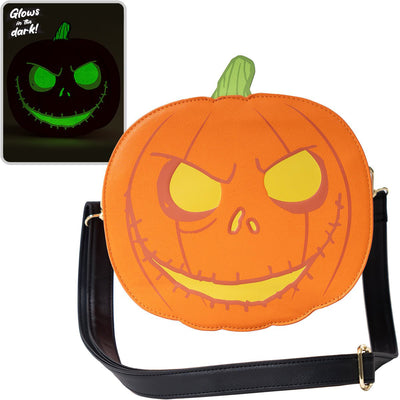 Loungefly The Nightmare Before Christmas Jack-o'-Lantern glow-in-the-dark crossbody purse