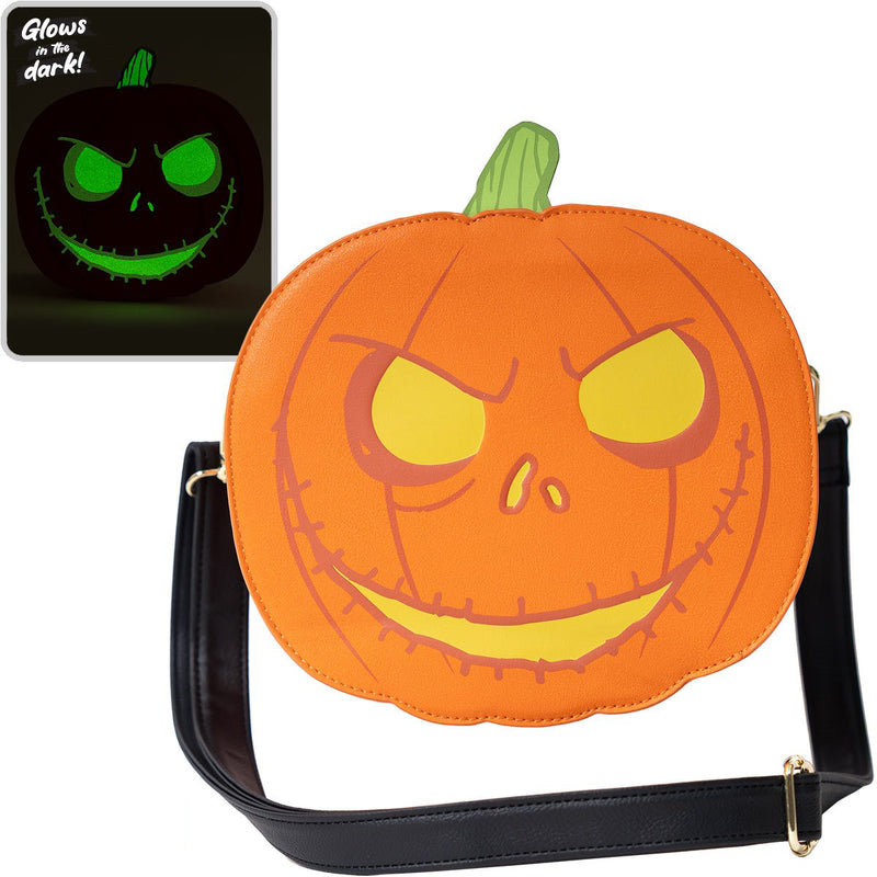 Loungefly The Nightmare Before Christmas Jack-o'-Lantern glow-in-the-dark crossbody purse