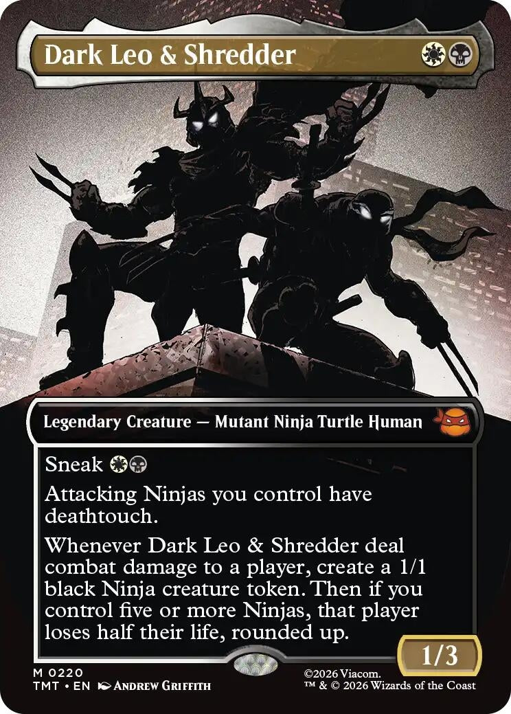 Dark Leo & Shredder (Borderless) [TMT-220] - [Teenage Mutant Ninja Turtles] (English)