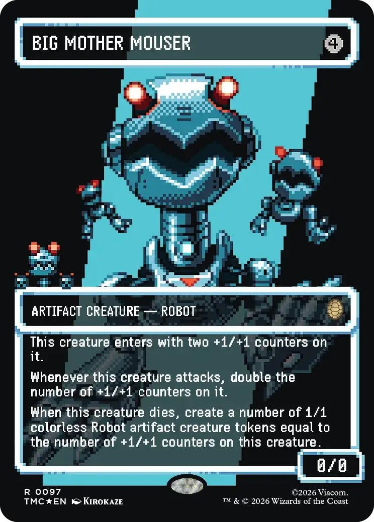 Big Mother Mouser (Borderless) (Surge Foil) (97) [Teenage Mutant Ninja Turtles]