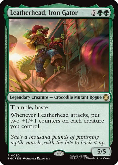 Leatherhead, Iron Gator (Surge Foil) (30) [Teenage Mutant Ninja Turtles]