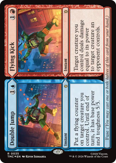 Double Jump // Flying Kick (Surge Foil) [TMC-35] - [Commander: Teenage Mutant Ninja Turtles]