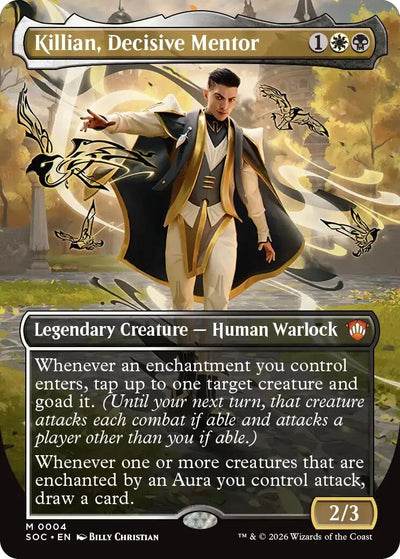Killian, Decisive Mentor (Borderless) (4) [Secrets of Strixhaven]