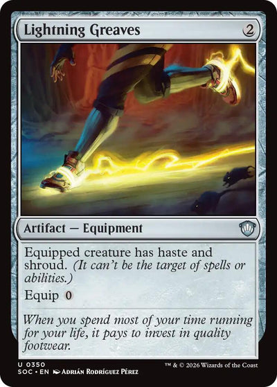 Lightning Greaves [SOC-350] - [Commander: Secrets of Strixhaven] (English)