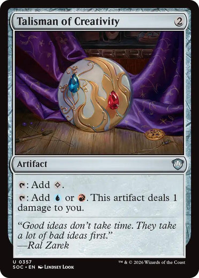 Talisman of Creativity [SOC-357] - [Commander: Secrets of Strixhaven] (English)