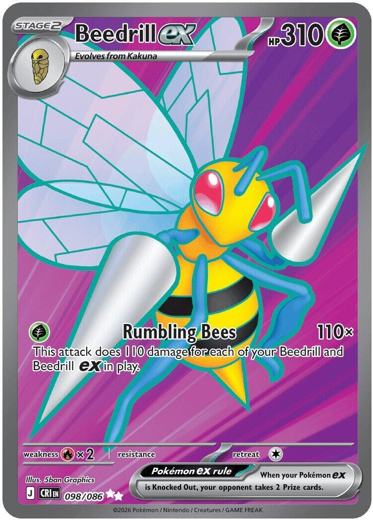 Beedrill ex (098/086) [ME04: Chaos Rising]
