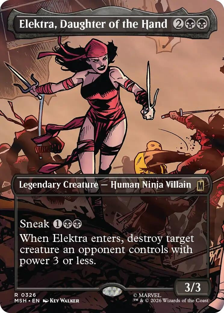 Elektra, Daughter of the Hand (Borderless) (0326) (326) [Marvel Super Heroes]