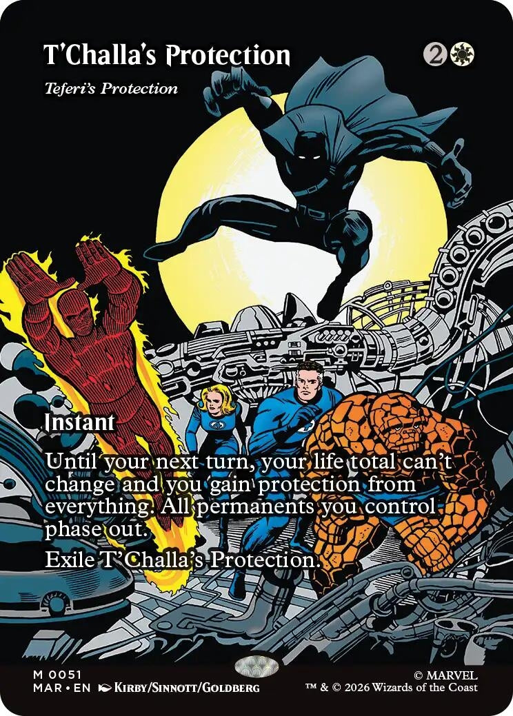 T'Challa's Protection - Teferi's Protection (Borderless) (51) [Marvel Universe Eternal-Legal]