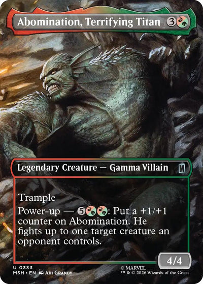 Abomination, Terrifying Titan (Borderless) [MSH-333] - [Marvel Super Heroes] (English)
