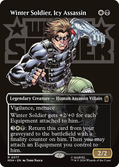 Winter Soldier, Icy Assassin (Borderless) [MSH-377] - [Marvel Super Heroes] (English)