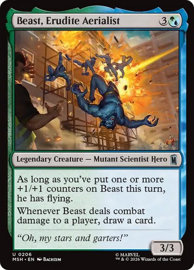 Beast, Erudite Aerialist [MSH-206] - [Marvel Super Heroes] (English)