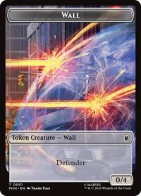 Wall // Alien Double-Sided Token [MSH-001/011] - [Marvel Super Heroes] (English)