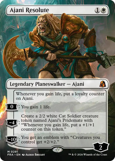 Ajani Resolute (Borderless) [FRA-291] - [Reality Fracture] (English)