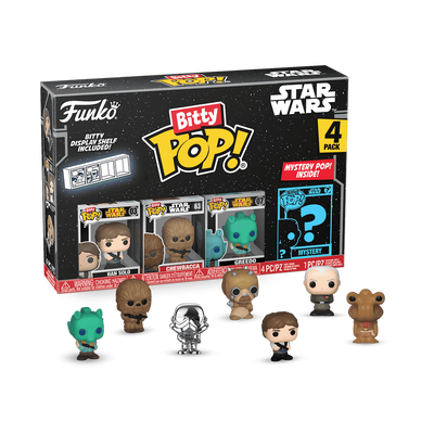 Funko Bitty Pop! Star Wars 4-Pack Han Solo, Chewbaca, Greedo & Mystery