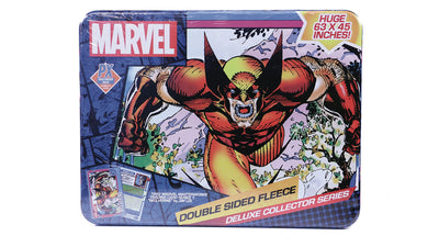 Surreal Entertainment Marvel Wolverine SDCC 2023 PX Exclusive 63 x 45-Inch Fleece Blanket with Tin