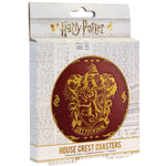 Wizarding World of Harry Potter: Hogwarts Crest Metal Coasters Set of 4