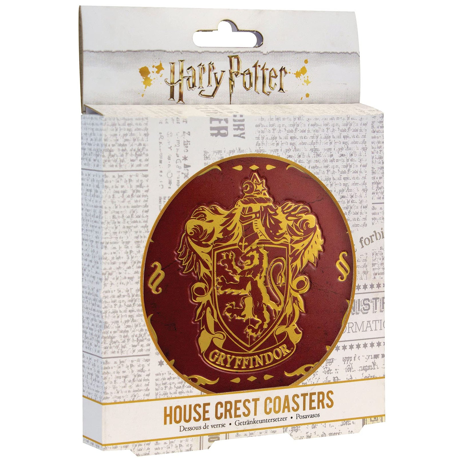 Wizarding World of Harry Potter: Hogwarts Crest Metal Coasters Set of 4