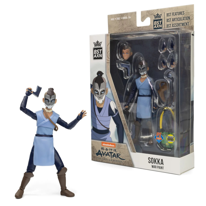 Avatar the Last Airbender BST AXN Sokka Action Figure [SDCC 2022, War Paint Version]
