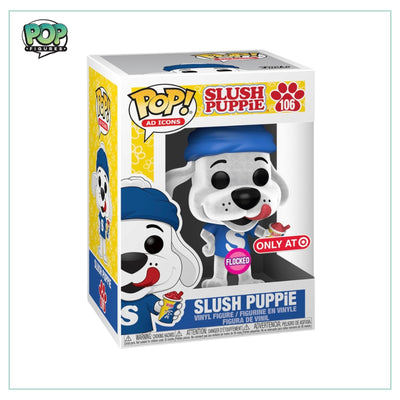 Funko Pop! Ad Icons: Slush Puppie Flocked #106 — Target Exclusive — packaging stock image