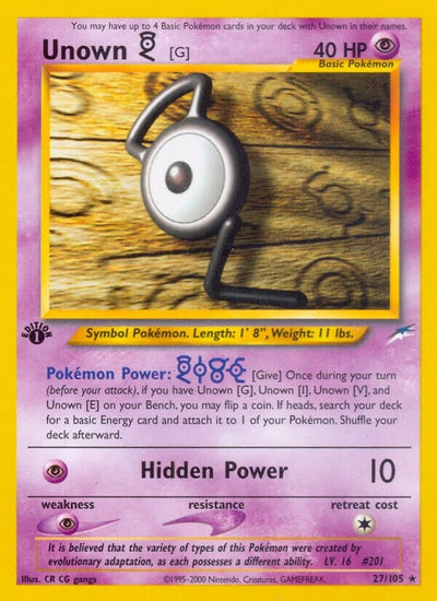 Unown [G] (027/105) [Neo Destiny]